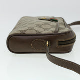 Gucci GG Canvas Web Sherry Line Shoulder Bag PVC Leather Beige Green 43091