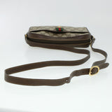Gucci GG Canvas Web Sherry Line Shoulder Bag PVC Leather Beige Green 43091