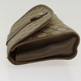 Gucci GG Canvas Web Sherry Line Clutch Bag PVC Leather Beige Green 43093
