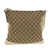 Gucci GG Canvas Shoulder Bag Beige 145857 43173