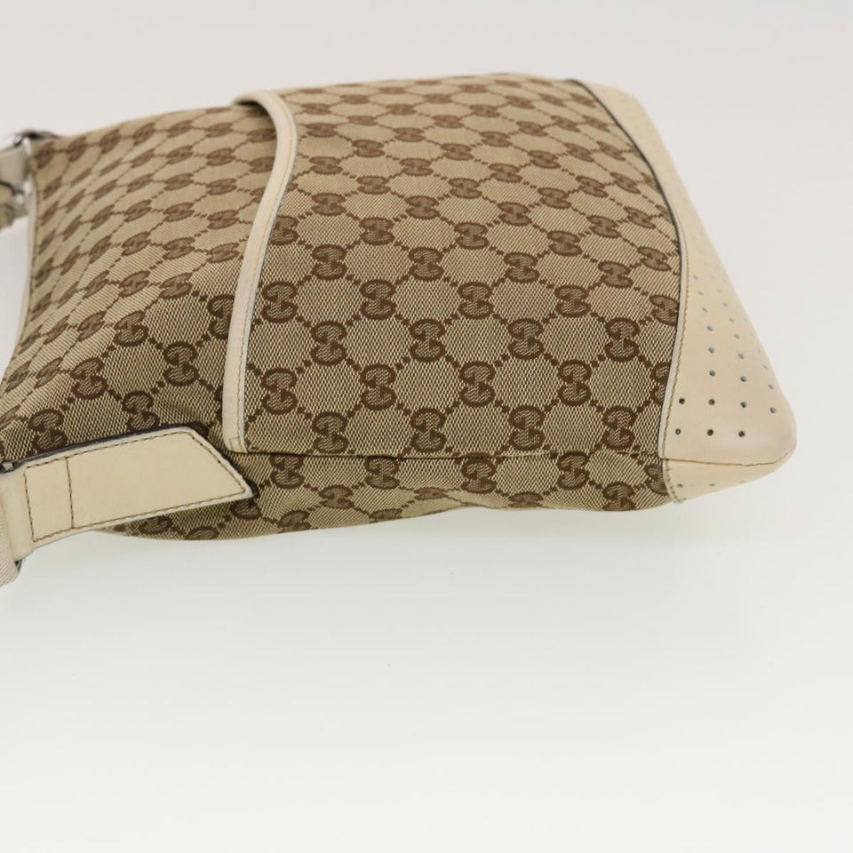 Gucci GG Canvas Shoulder Bag Beige 145857 43173