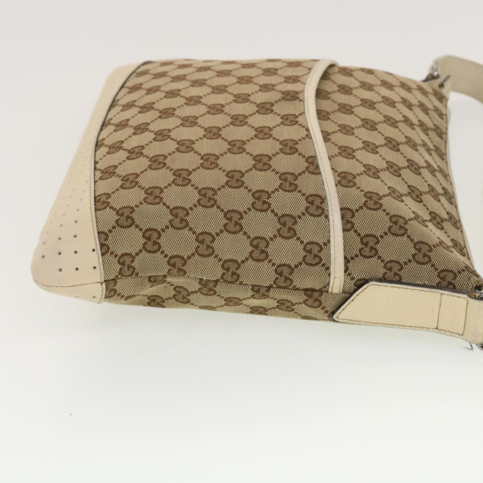 Gucci GG Canvas Shoulder Bag Beige 145857 43173