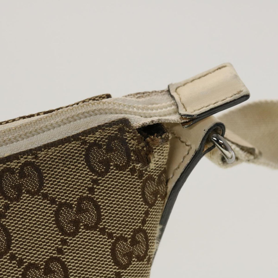 Gucci GG Canvas Shoulder Bag Beige 145857 43173