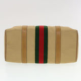 Gucci Web Sherry Line Boston Bag Canvas Beige Red Green 378.012.3841 43210