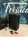Chanel Quilted Cabin Luggage Set Black | Bags Junction Travel Collection
