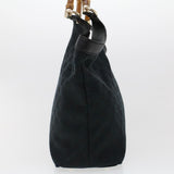 Gucci GG Canvas Bamboo Hand Bag Black 137394 43264