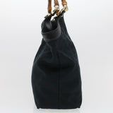 Gucci GG Canvas Bamboo Hand Bag Black 137394 43264