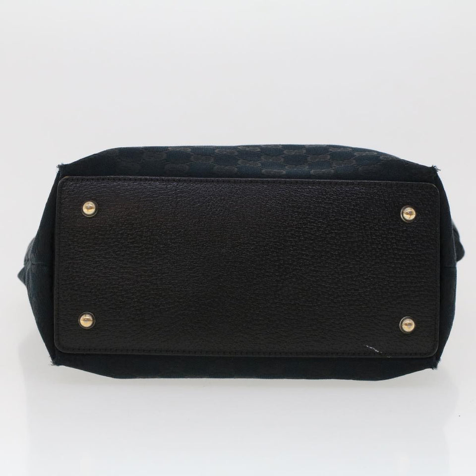 Gucci GG Canvas Bamboo Hand Bag Black 137394 43264