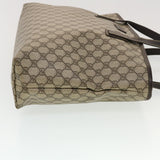 Gucci GG Canvas Tote Bag PVC Leather Beige 211137 43270