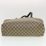 Gucci GG Canvas Tote Bag PVC Leather Beige 211137 43270