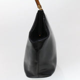 Gucci Bamboo Clasp Hand Bag Leather Black 000.781.0295 43320