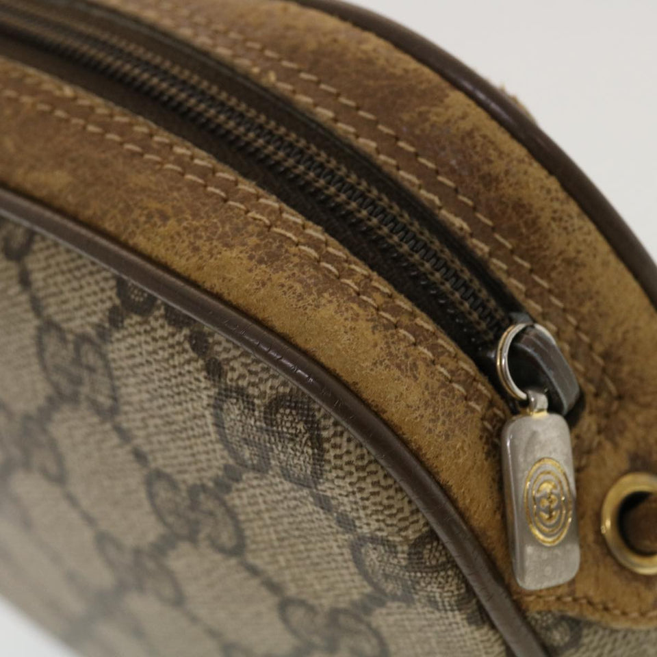 Gucci GG Supreme Web Sherry Line Shoulder Bag Beige Red 89.02.066 43663