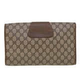 Gucci GG Canvas Web Sherry Line Clutch Bag Beige Red 89.01.031 43670