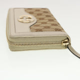 Gucci GG Canvas Long Wallet Beige White 308012 43741