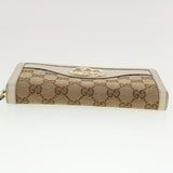 Gucci GG Canvas Long Wallet Beige White 308012 43741