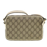 Gucci GG Canvas Shoulder Bag PVC Leather Beige 201447 43748