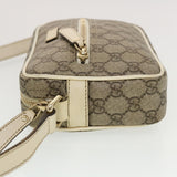 Gucci GG Canvas Shoulder Bag PVC Leather Beige 201447 43748