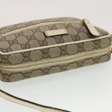 Gucci GG Canvas Shoulder Bag PVC Leather Beige 201447 43748