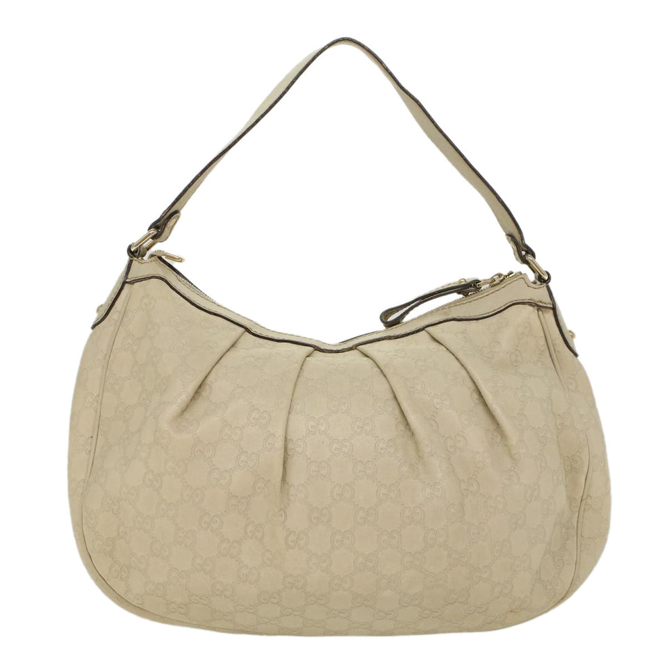 Gucci GG Canvas Guccissima Shoulder Bag Beige 232955 43751