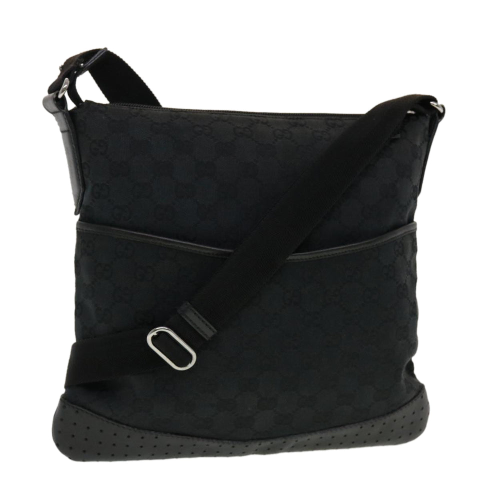 Gucci GG Canvas Shoulder Bag Black 145857 43763