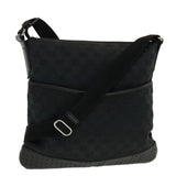Gucci GG Canvas Shoulder Bag Black 145857 43763