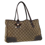 Gucci GG Canvas Web Sherry Line Shoulder Bag Beige Red Green 163805 43883