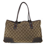 Gucci GG Canvas Web Sherry Line Shoulder Bag Beige Red Green 163805 43883