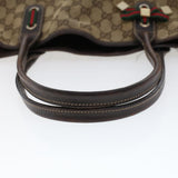 Gucci GG Canvas Web Sherry Line Shoulder Bag Beige Red Green 163805 43883