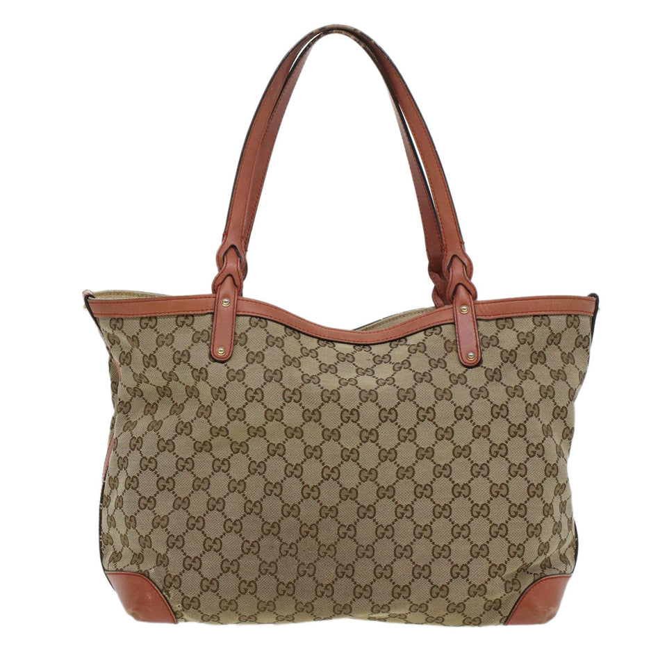 Gucci GG Canvas Tote Bag Beige 247209 43885
