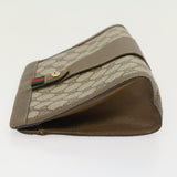 Gucci GG Canvas Web Sherry Line Clutch Bag PVC Leather Beige Red 43908