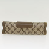 Gucci GG Canvas Web Sherry Line Clutch Bag PVC Leather Beige Red 43908