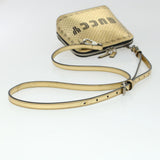 Gucci Shoulder Bag Leather Gold 511189 43933