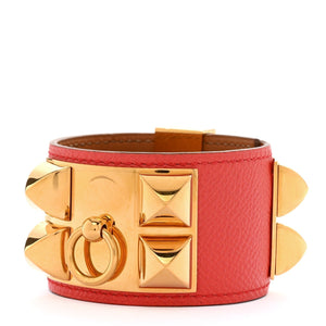 Hermes Epsom Collier De Chien CDC Bracelet S Rose Jaipur
