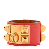 Hermes Epsom Collier De Chien CDC Bracelet S Rose Jaipur