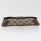 Gucci GG Canvas Web Sherry Line Pouch PVC Leather Beige Red Green 44035