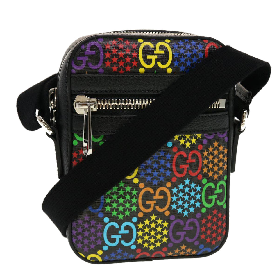 Gucci GG Psychedelic Shoulder Bag PVC Leather Multicolor 44040A