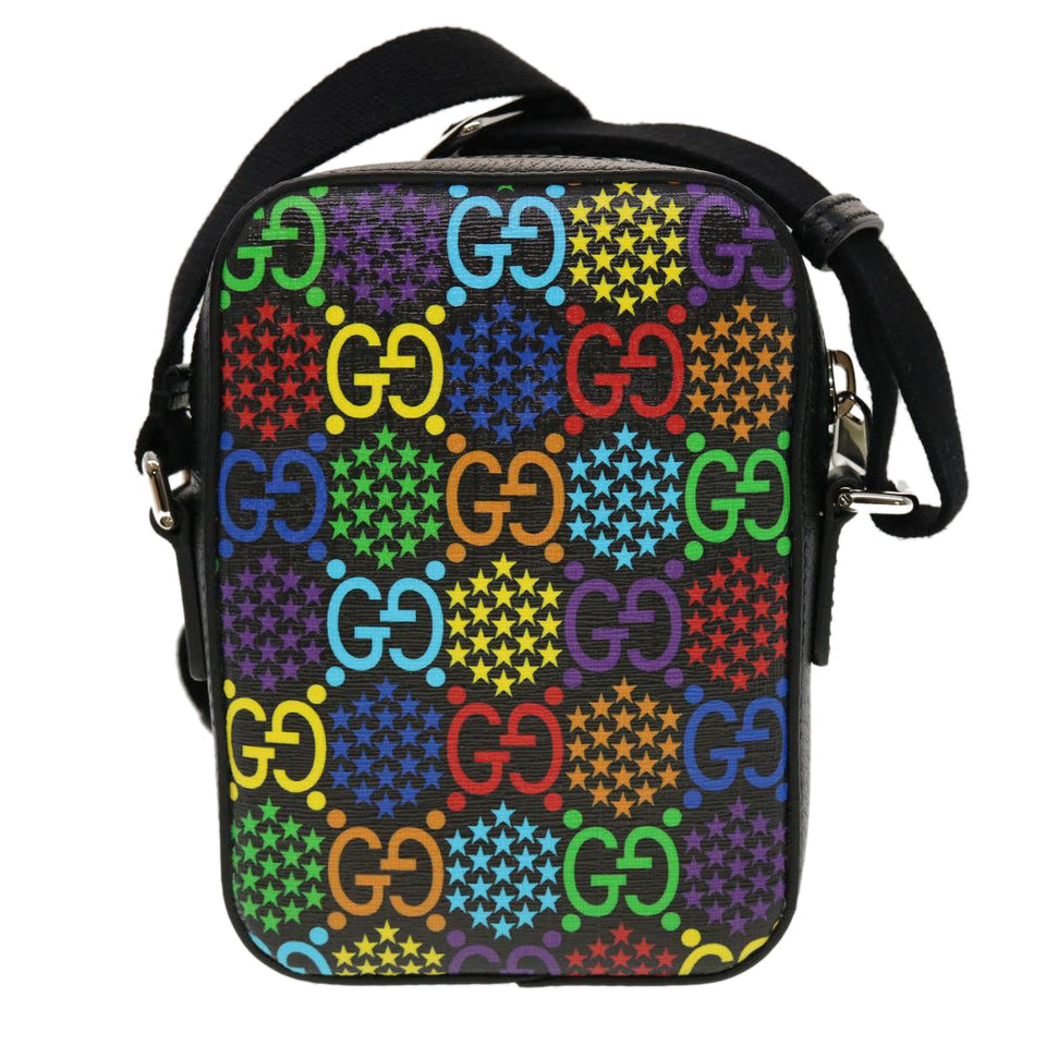 Gucci GG Psychedelic Shoulder Bag PVC Leather Multicolor 44040A