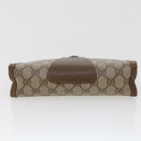 Gucci GG Canvas Web Sherry Line Clutch Bag PVC Leather Beige Green 44139