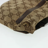 Gucci GG Canvas Waist Bag Beige Dark Brown 44156