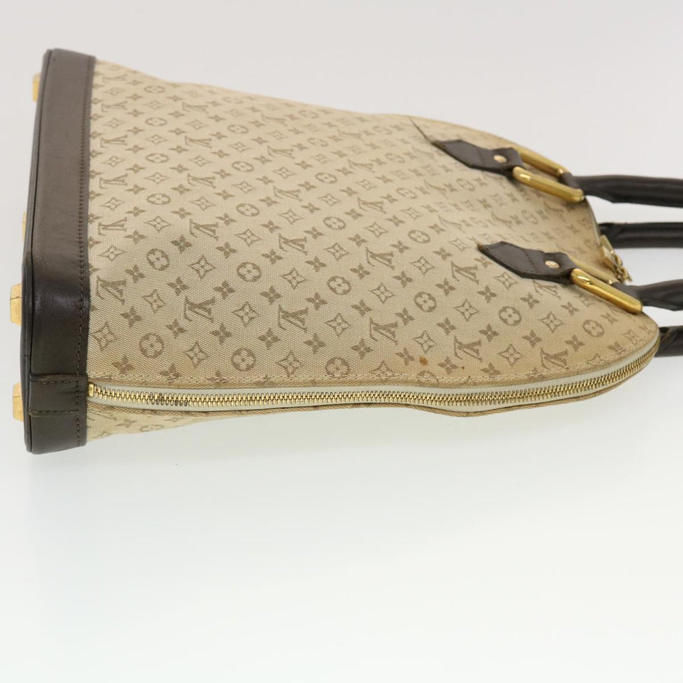 Louis Vuitton Monogram Mini Alma Haut Hand Bag Khaki LV Auth