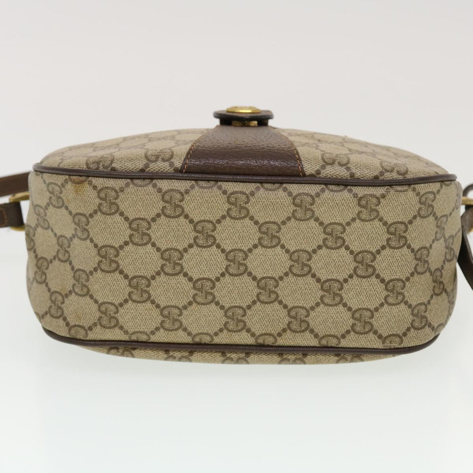 Gucci GG Canvas Web Sherry Line Shoulder Bag Beige Red 89.02.032 44255
