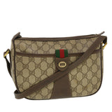 Gucci GG Canvas Web Sherry Line Shoulder Bag Beige Red 89.02.032 44255