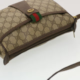 Gucci GG Canvas Web Sherry Line Shoulder Bag Beige Red 89.02.032 44255