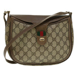 Gucci GG Canvas Web Sherry Line Shoulder Bag Beige Red 10.02.056 44259