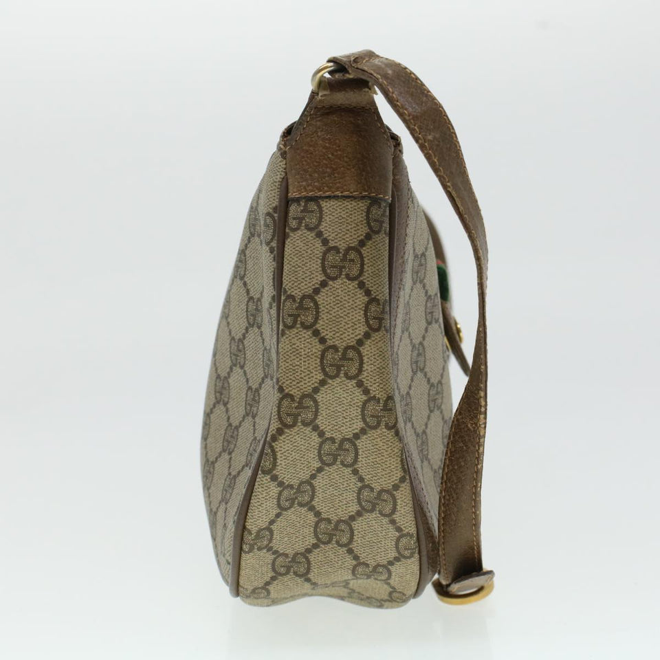 Gucci GG Canvas Web Sherry Line Shoulder Bag Beige Red 10.02.056 44259