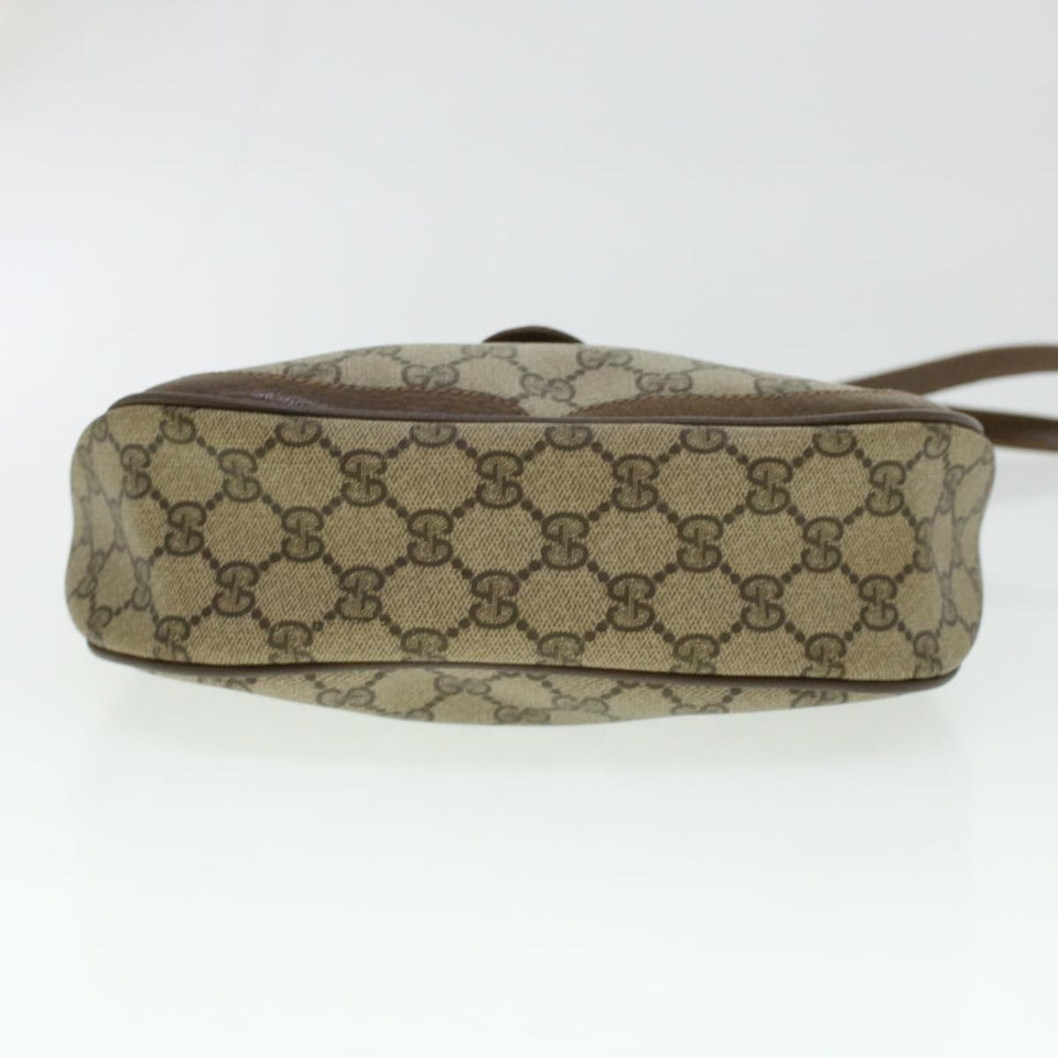 Gucci GG Canvas Web Sherry Line Shoulder Bag Beige Red 10.02.056 44259