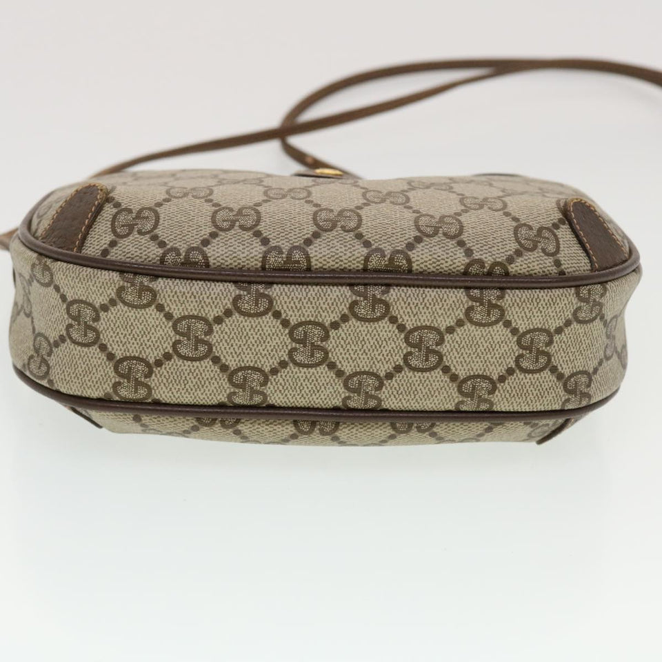Gucci GG Canvas Web Sherry Line Shoulder Bag Beige Red 156.02.066 44261