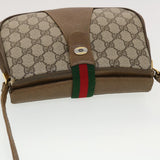 Gucci GG Canvas Web Sherry Line Shoulder Bag Beige Red 116.02.024 44306