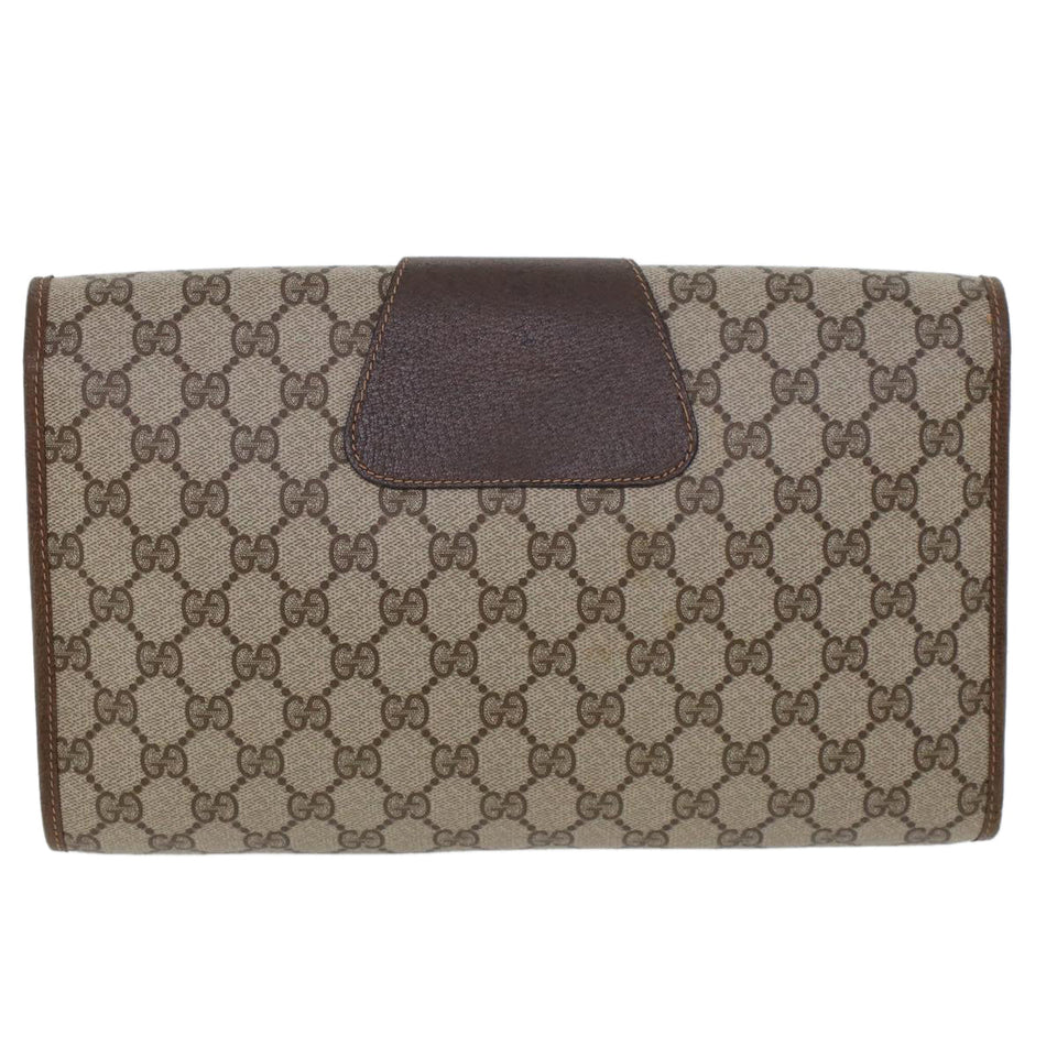 Gucci GG Canvas Web Sherry Line Clutch Bag Beige Red Green 156.01.031 44314