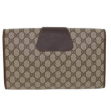 Gucci GG Canvas Web Sherry Line Clutch Bag Beige Red Green 156.01.031 44314
